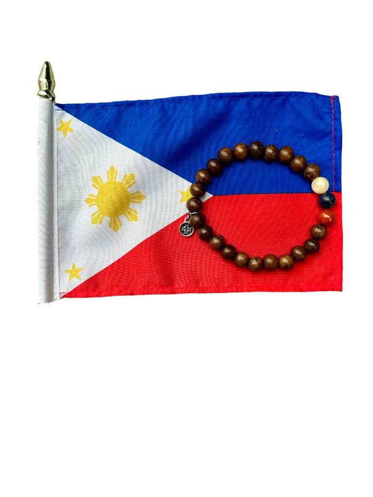Mala and Mantra - Wholesale Beaded Bracelet - Filipino Pride Bracelet-Robles Unisex 7.5"1