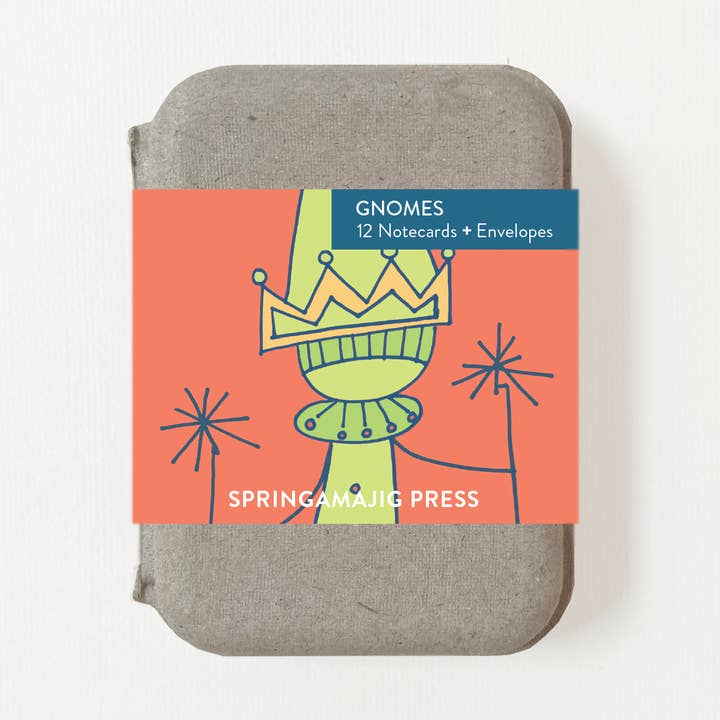 Gnomes Mini Notecard Set for wholesale by Springamajig Press