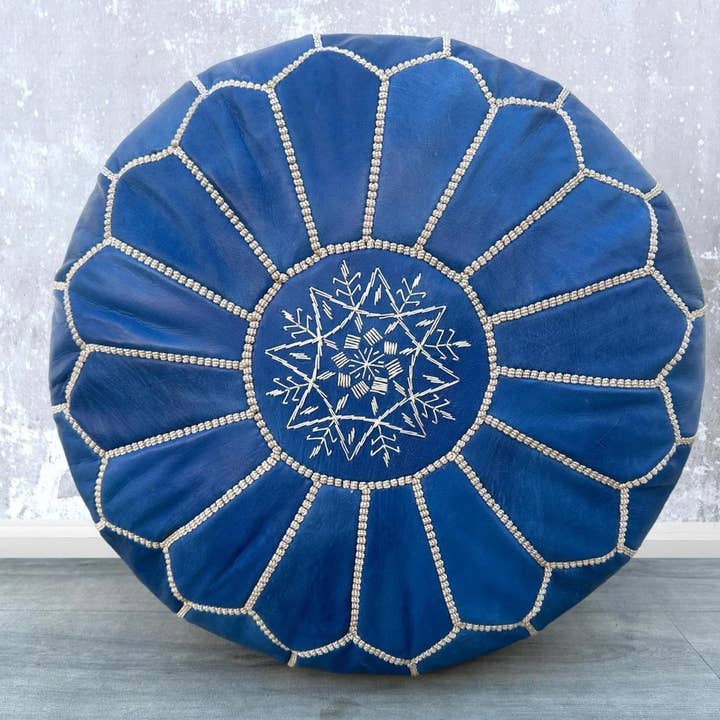 HandHappiness - Wholesale Pouf - Moroccan Ottoman pouf - Handmade Leather Pouf4
