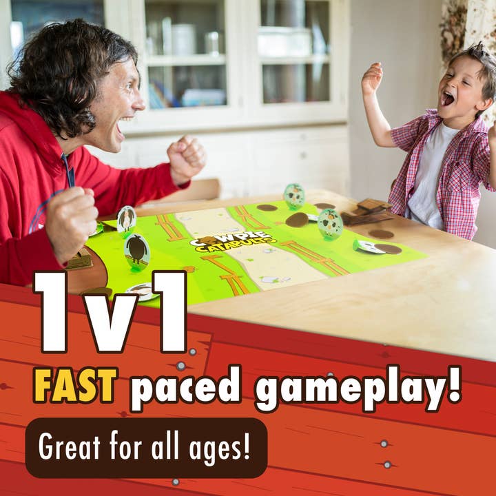 The Good Game Company - Wholesale Board Game - Cow Pie Catapults - Launching Action Farm Animals Board Game