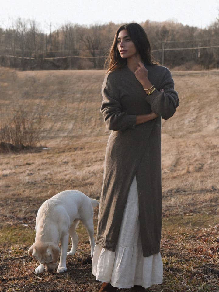 The Cashmere Marlow Long Cardigan // Cafe for wholesale by Beachwood The Label