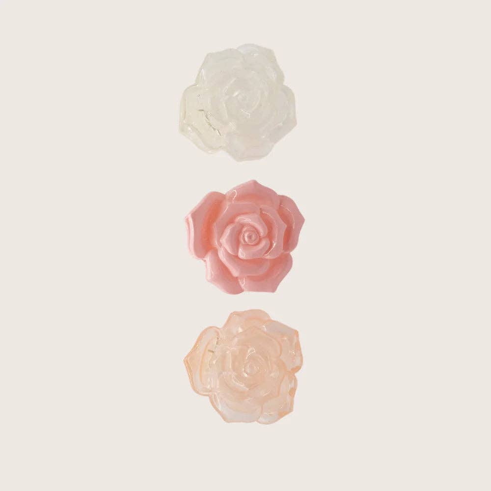Chateau Perle - Wholesale Hair Clip - Women's - Petite Rose Clip Trio12