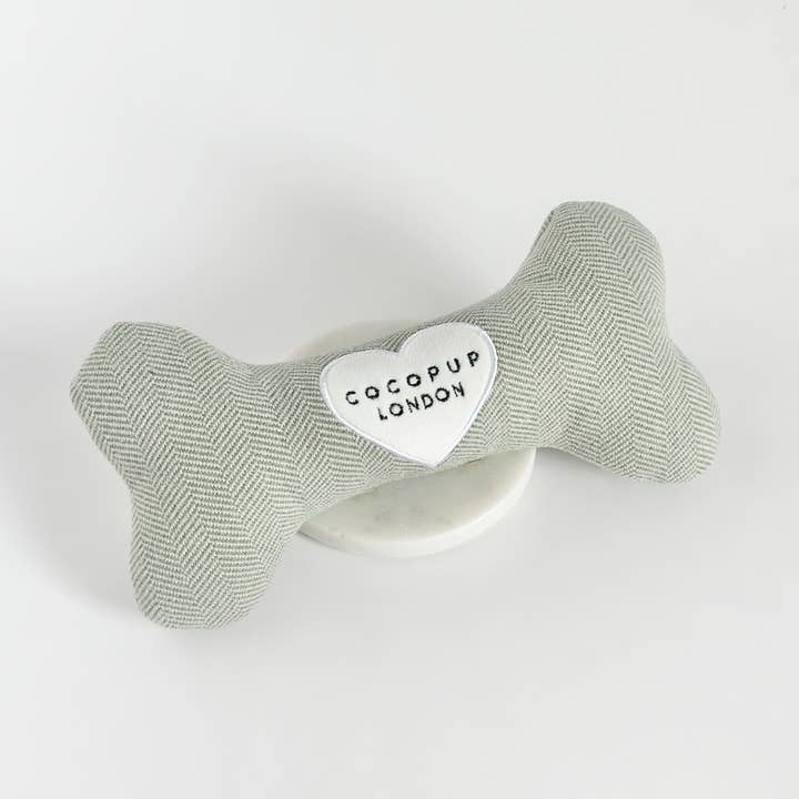 Sage Tweed Bone Toy for wholesale by Cocopup London