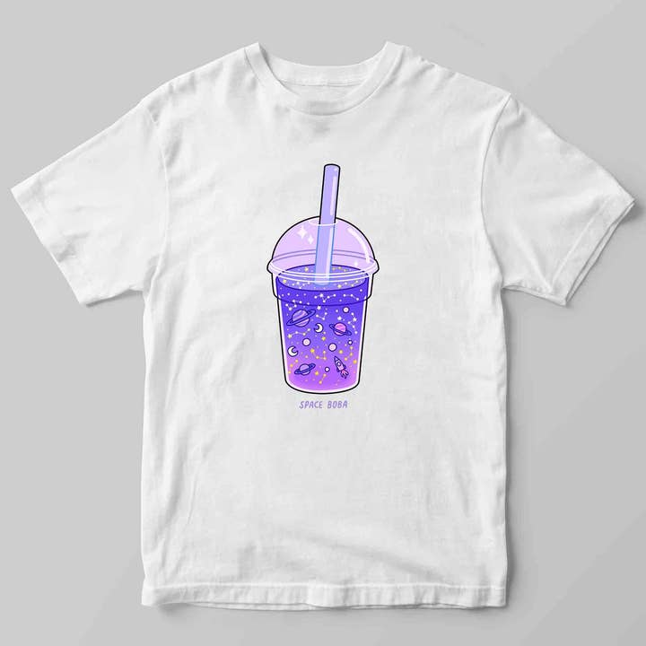 Space Boba Or Bubble Tea Graphic Tee for wholesale by Superr Sunday