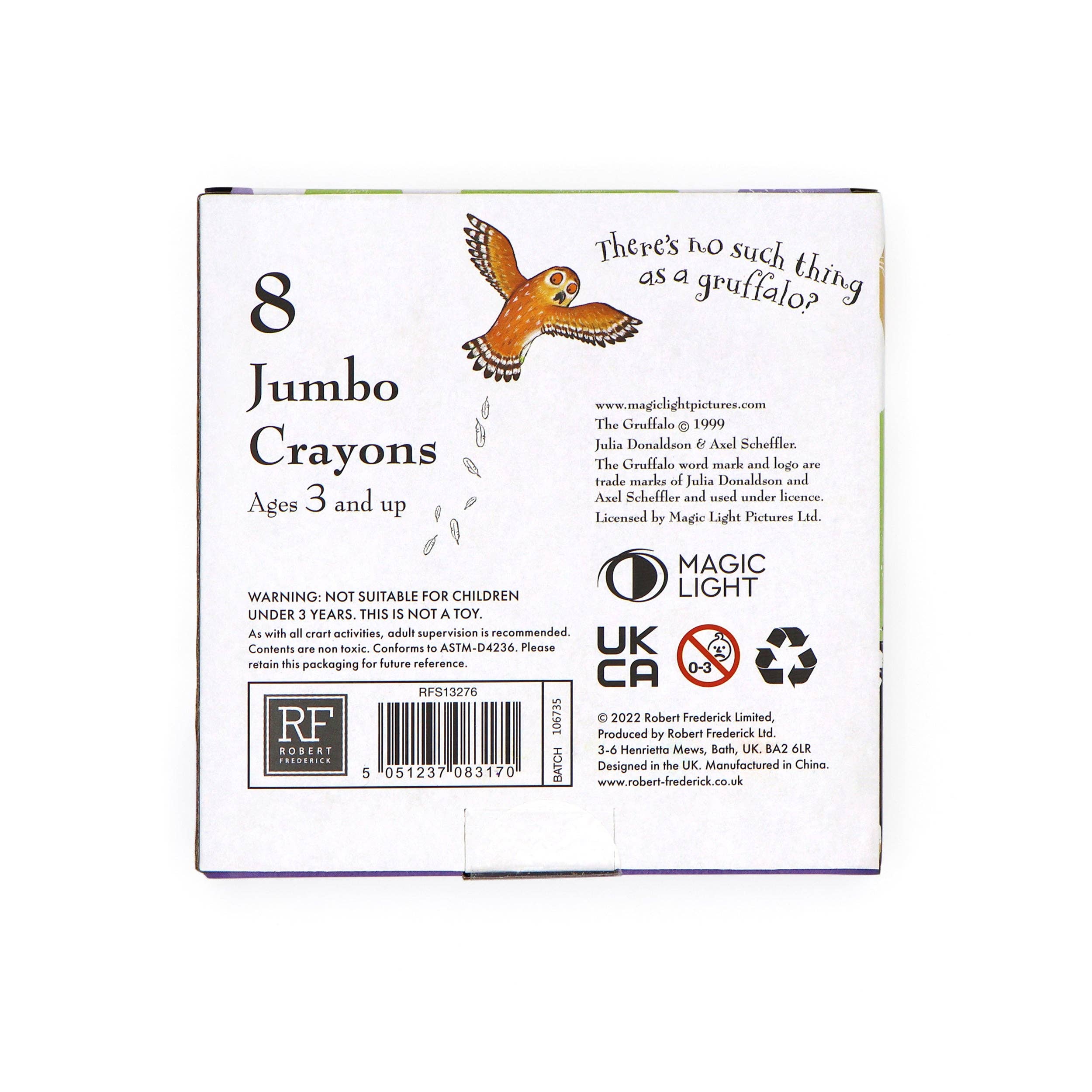 Robert Frederick Ltd - Wholesale Crayons - Kids & Baby - The Gruffalo Set of 8 Jumbo Crayons3