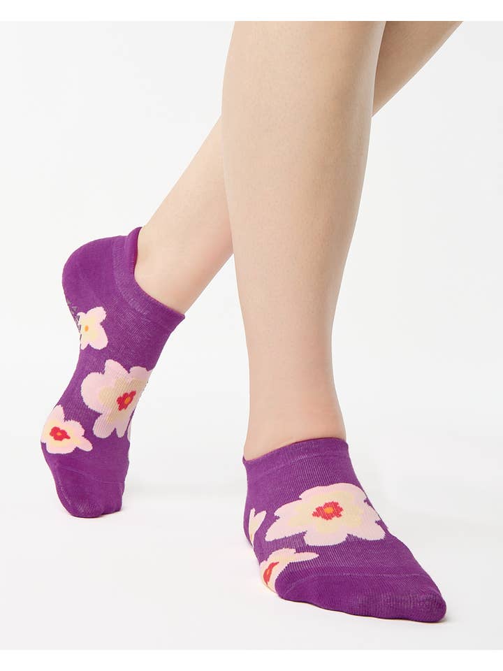 Pointe Studio - Wholesale Socks - Women's - Women's Posy Full Foot Grip Sock– No Slip Cotton Blend for Pilates & Barre3