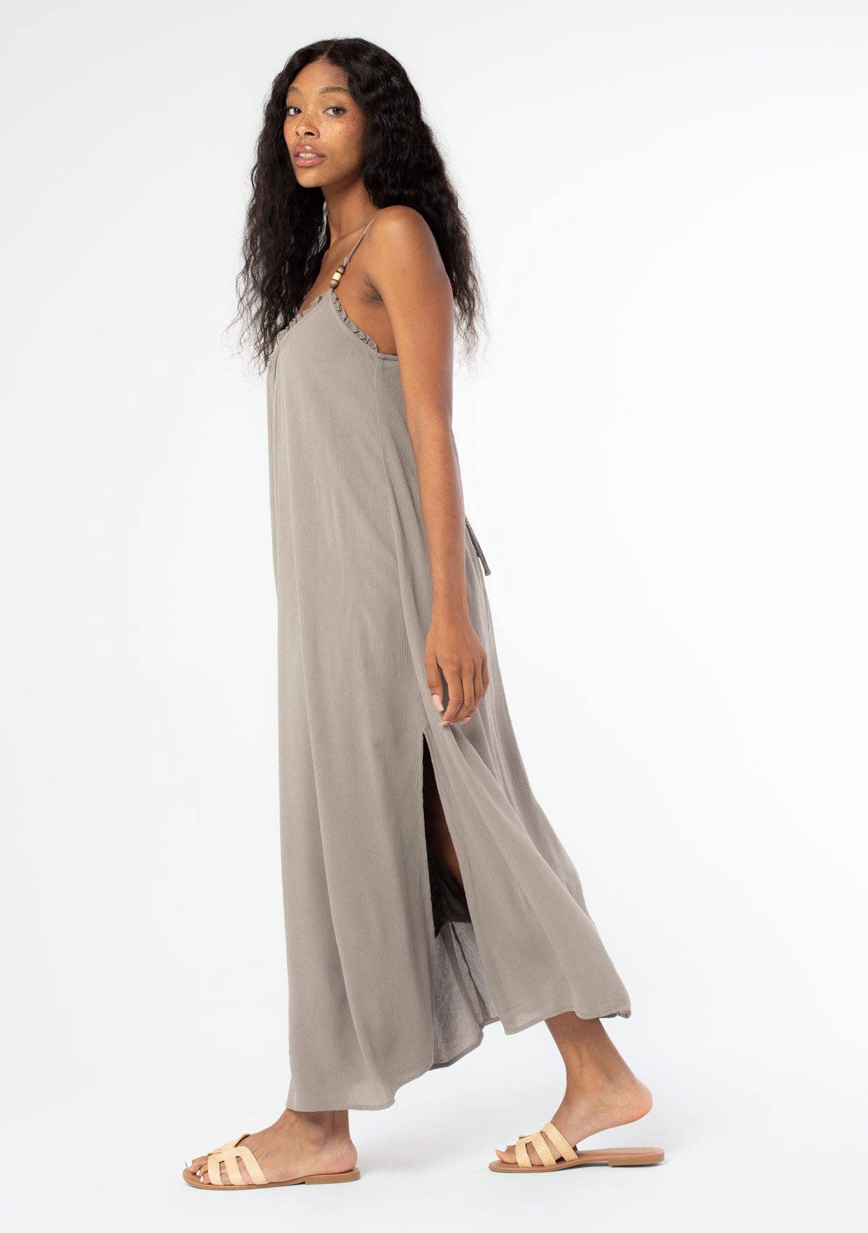 Lovestitch - Wholesale Dress - Women's - Bohemian High Slit Spaghetti Strap Maxi Dress6