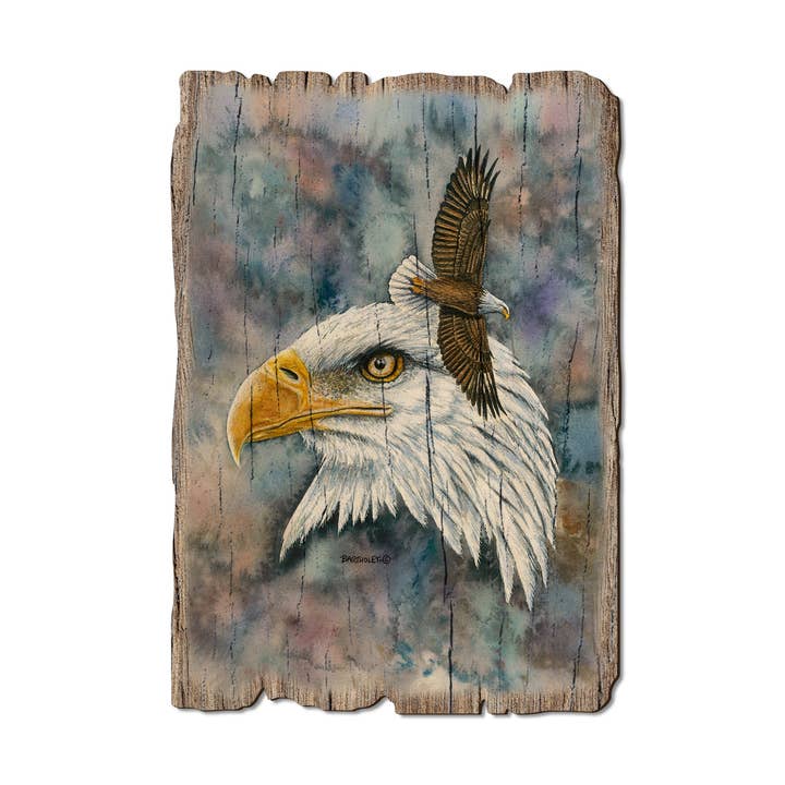 Nobility - Bald Eagle - Wood Rustic Edge Postcards & Magnets for wholesale by DaydreamHQ