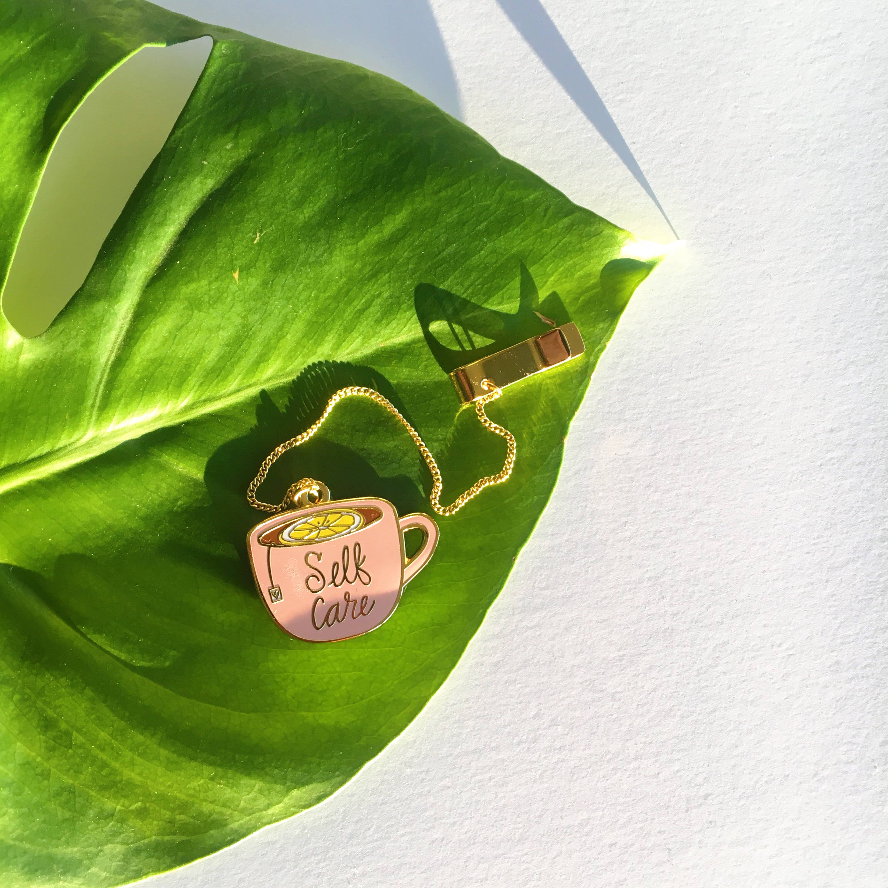 Pineapple Sundays Design Studio - Wholesale Bookmark - Self Care Mug Enamel Bookmark2