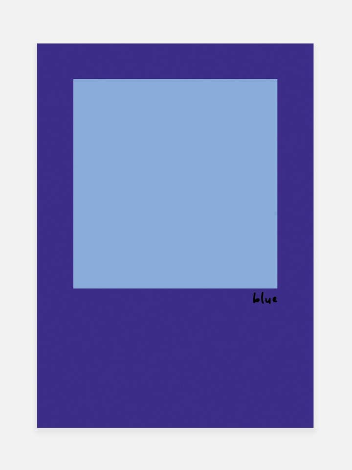 Square Blue Print for wholesale by Noonstead