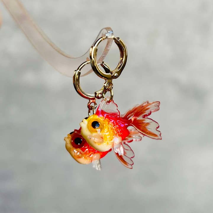 HolyGuacamolly - Wholesale Dangle Earrings - Unique Goldfish Earrings2