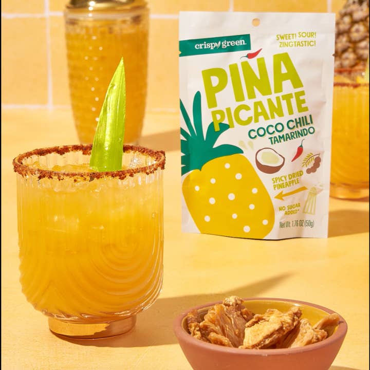 Crispy Green - Wholesale Dried/Dehydrated Fruit - Spicy Air Dried Pineapple Coco Tamarind 50g, Piña Picante5