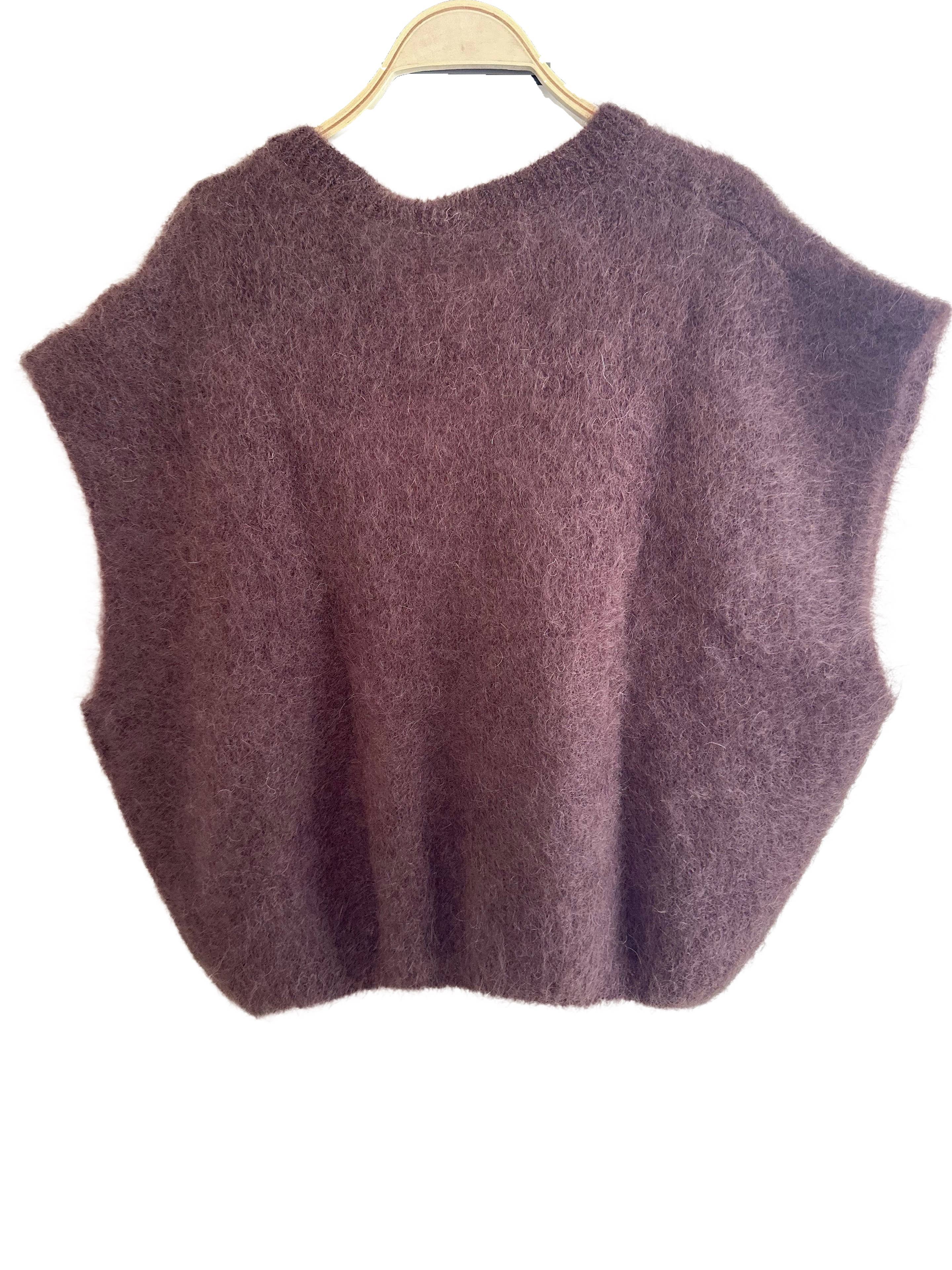 Orice - Vente Cardigan – femme - Gilet sans manche en maille 81% Kid mohair - Orice 23