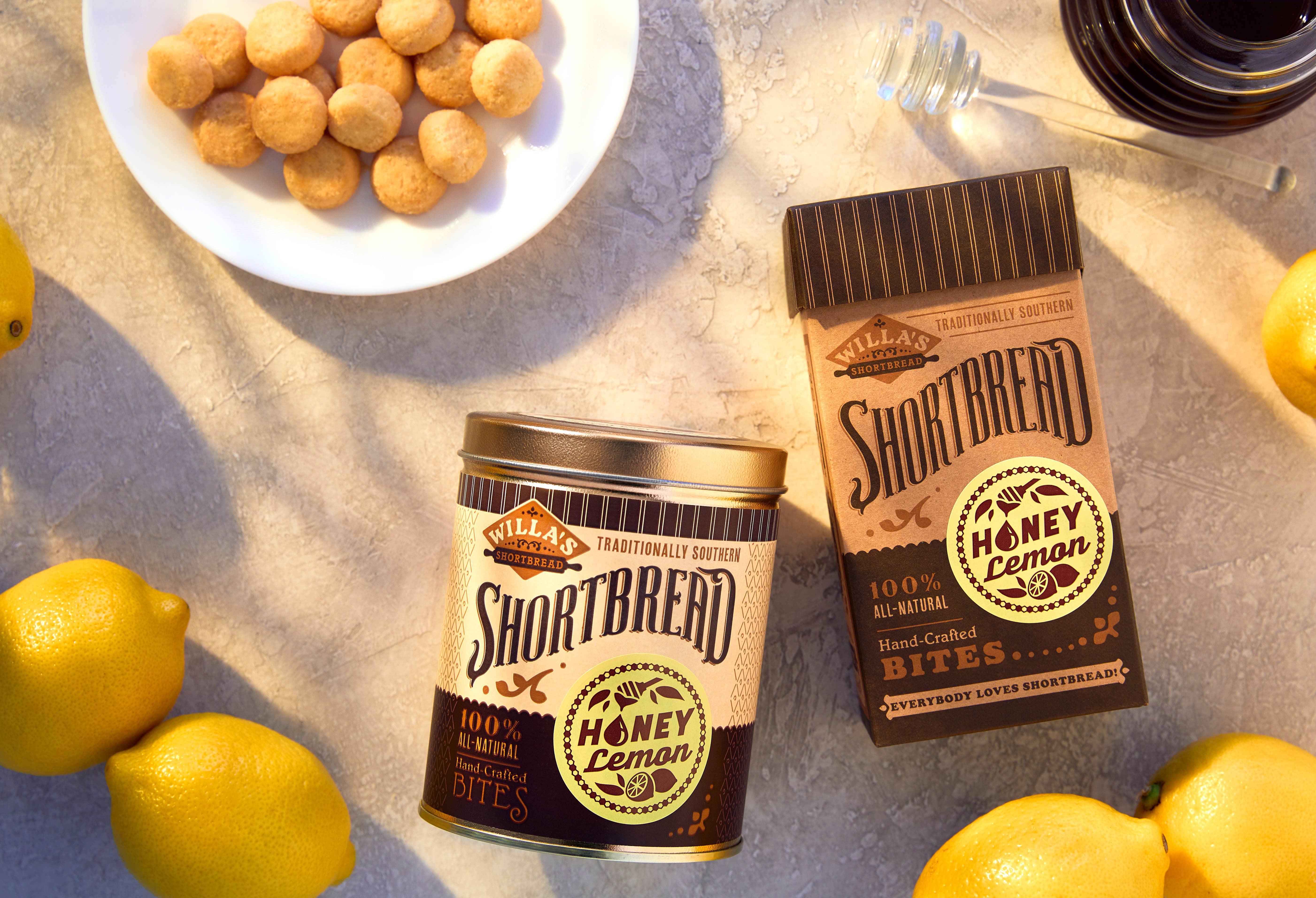 Willa's Shortbread - Wholesale Cookie - Honey Lemon Shortbread - Fliptop Kraft Box2