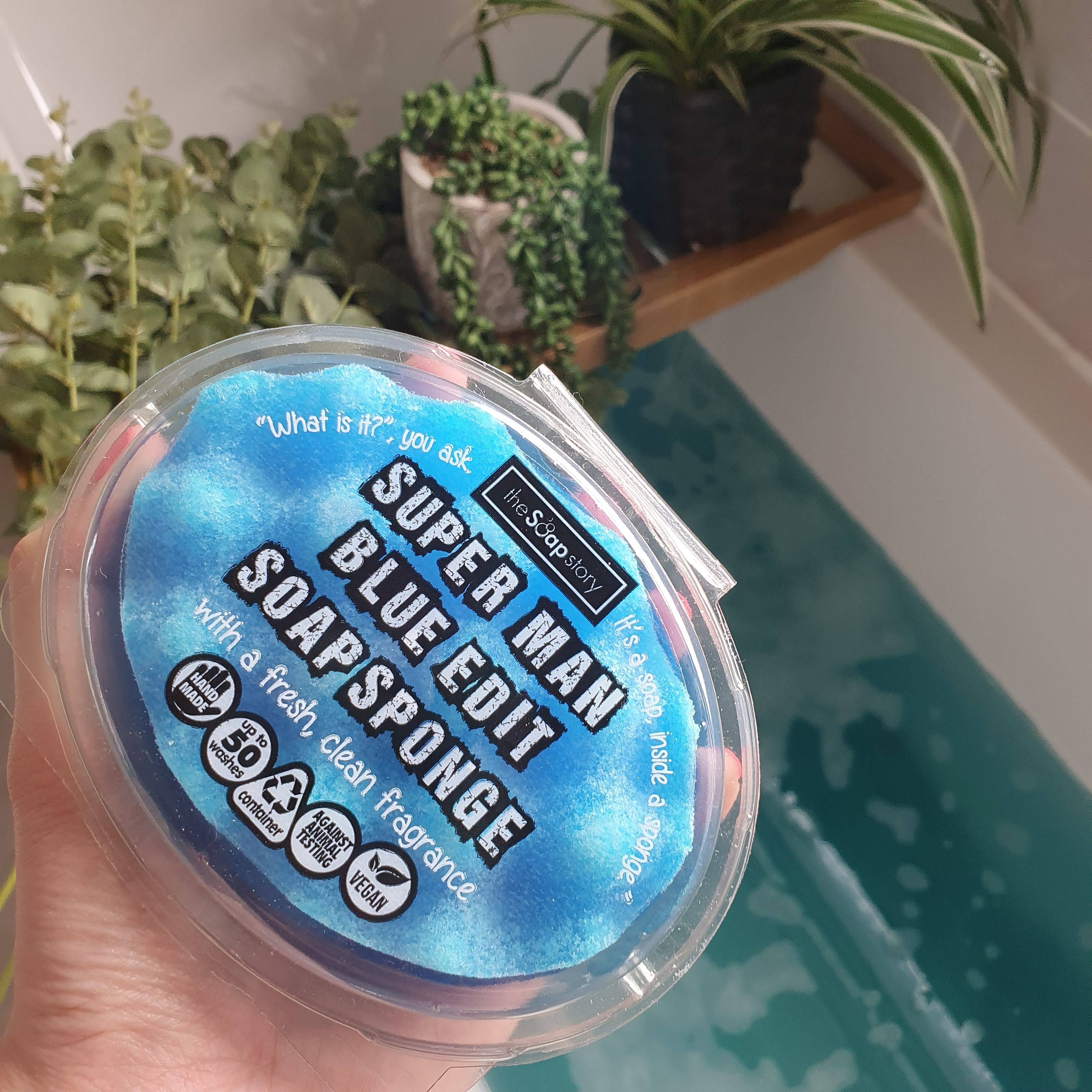 The Soap Story - Wholesale Bath Pouf/Sponge - Super Man Blue Edit Soap Sponge3