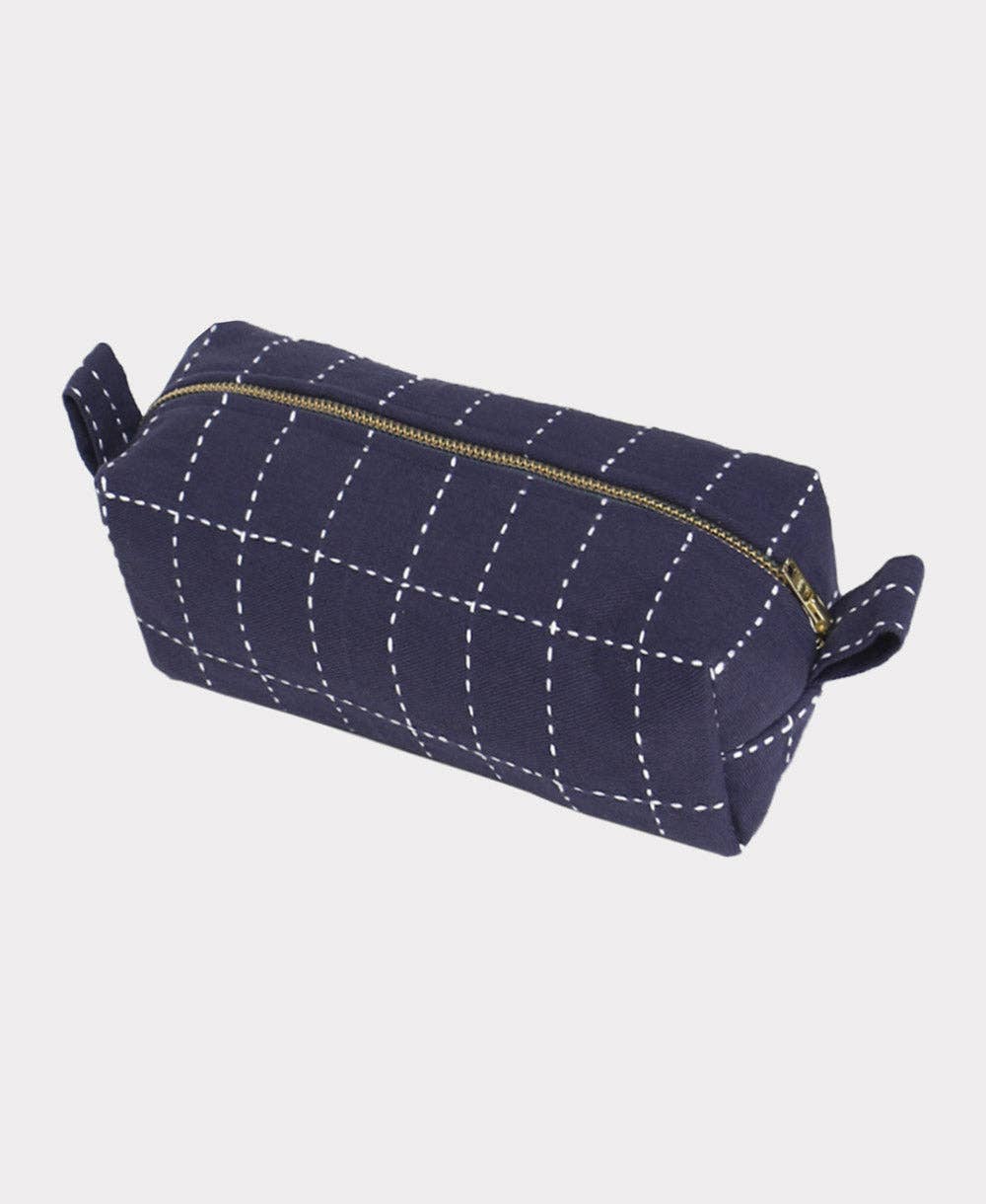Anchal - Wholesale Toiletry Bag - Women's - Small Grid-Stitch Toiletry Bag3