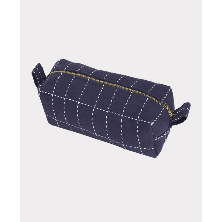 Anchal - Wholesale Toiletry Bag - Women's - Small Grid-Stitch Toiletry Bag3