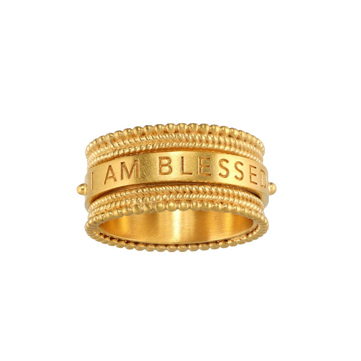 Satya Jewelry - Wholesale Band/Stacked Ring - Blessings Mantra Spinning Ring ~ Sizes 6, 7, 8
