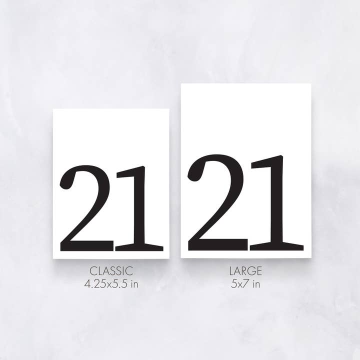 Felicia Nicole Design - Wholesale Birthday Card - 21st Birthday Greeting Card - Minimalist Style3