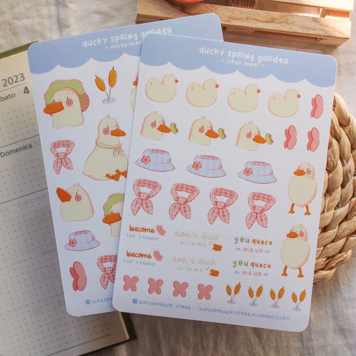 Stickersheet Vinyl - Spring Ducky Bundle for wholesale by BlossomBujo Store