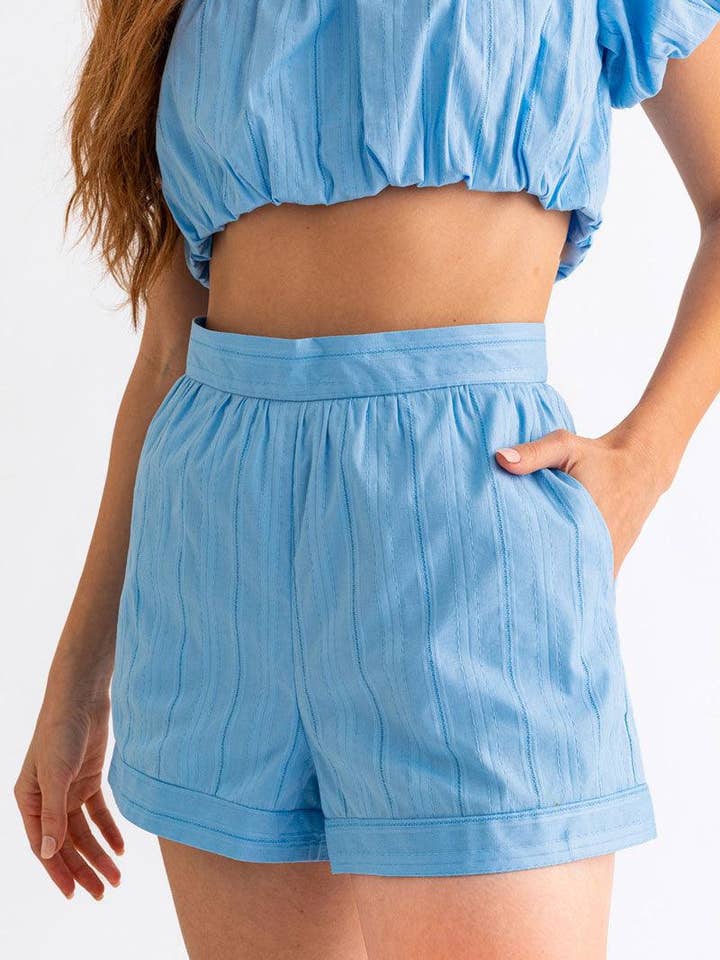 Blue Sky High Waist Front Pockets Shorts for wholesale on Faire