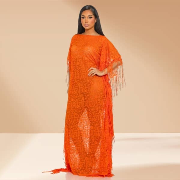 Boho Lace kimono Dress Fringe for wholesale by Celystrends