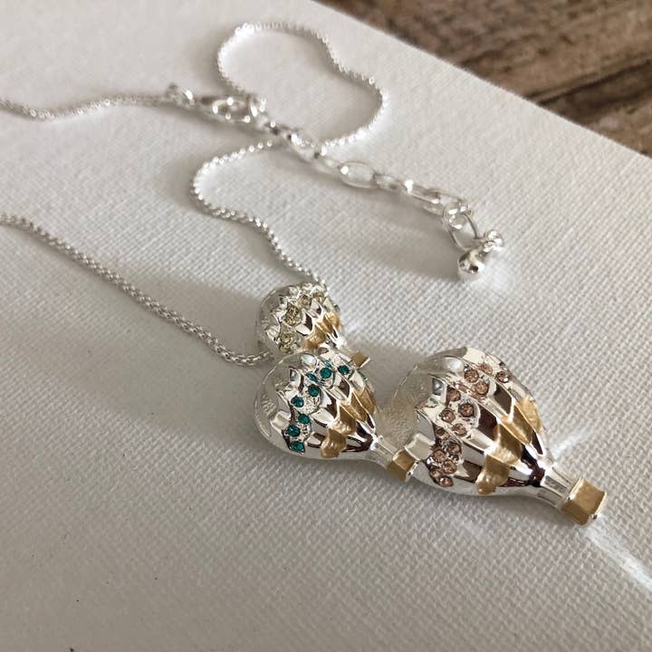 Carol Young Silver - Wholesale Pendant/Charm Necklace - Hot Air Balloon Necklace