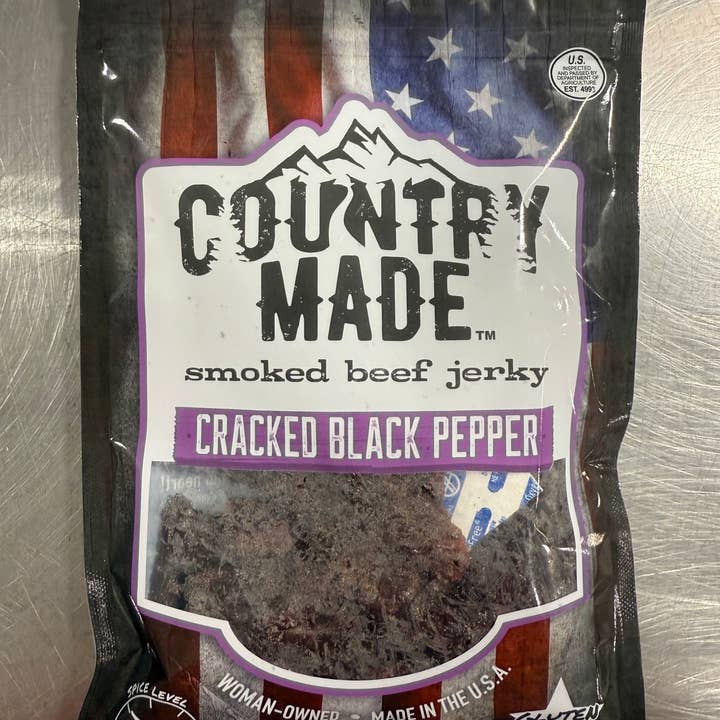Cracked Black Pepper Jerky for wholesale by Country Made