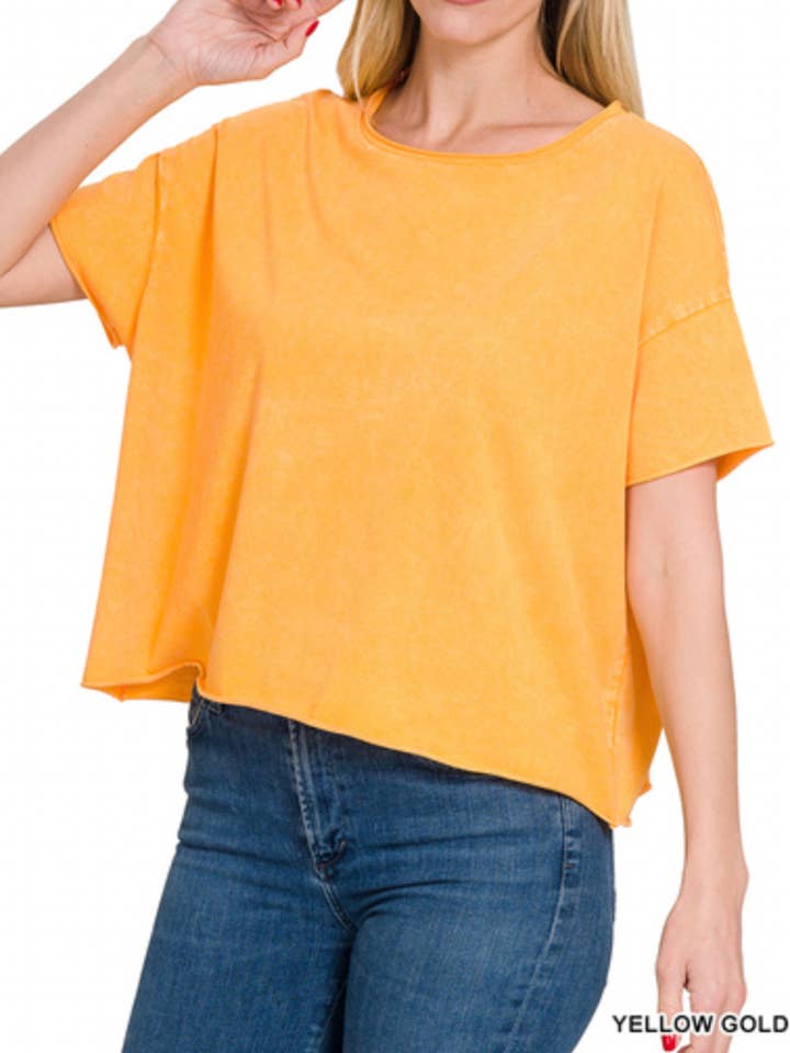 Tipsy Cowpoke - Wholesale T-shirt – women's - Yellow Gold - Washed Tee Top3