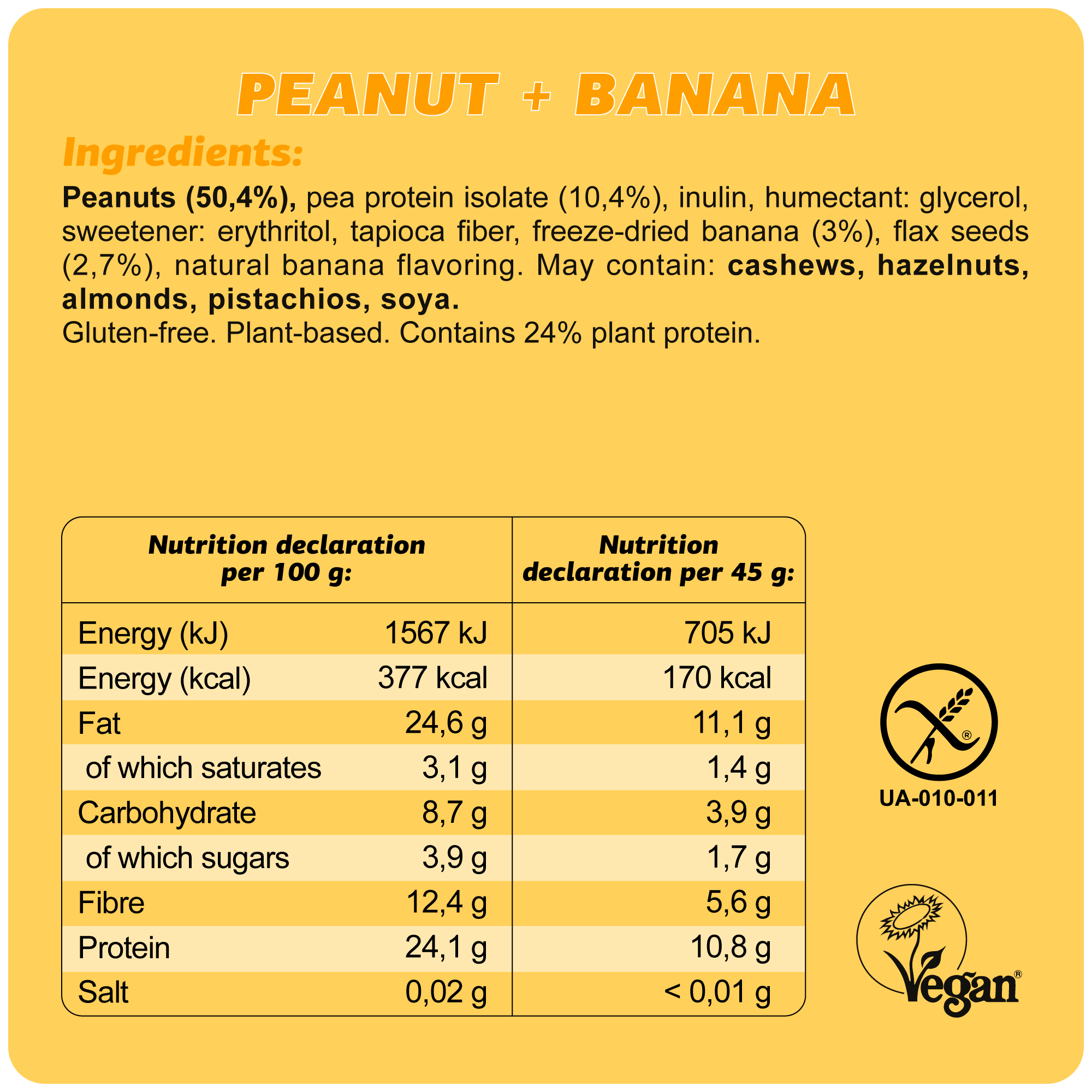 FIZI - Wholesale Snack Bar - КЕТО “BANANA + PEANUT” 10x45G3