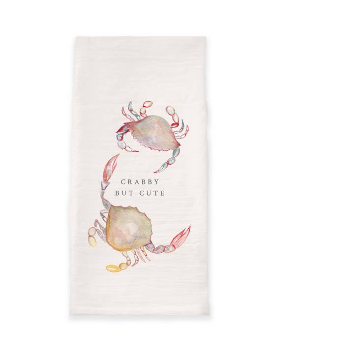 MALWEST design - Wholesale Tea Towel - Crabby Cute Flour Sack Tea Towel1