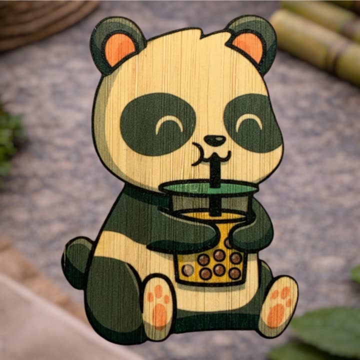 Panda Boba pour la vente par Bamboo Wood Stickers