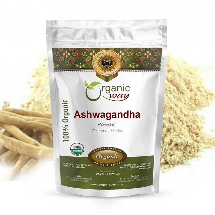 Premium Ashwagandha Root Powder (Withania somnifera) - Kosher Certified | Vegan | Non GMO & Gluten Free | USDA Certified | Origin - India for wholesale by Organic Way LLC
