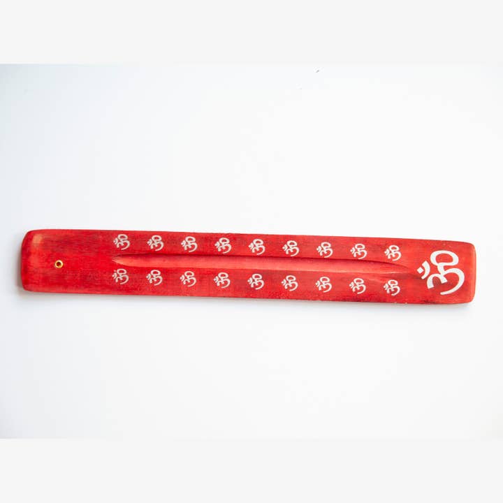 Artschatz LLC - Wholesale Incense Holder - Red OM - Incense Holder1