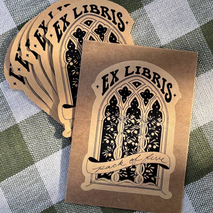 Petrichor & Co. - Vente Autocollant - Autocollant Ex Libris – Design Médiéval de Fenêtre de Château5