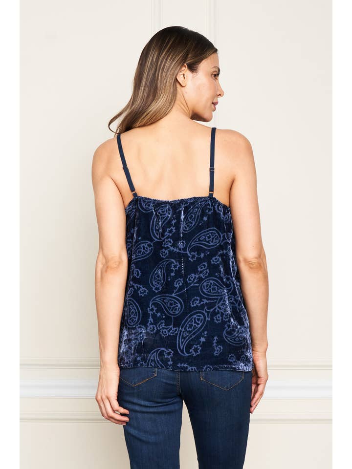 Paparazzi - Wholesale Camisole - Women's - 3579-MAT Velvet Burnout Floral Pattern Cami - Lined11