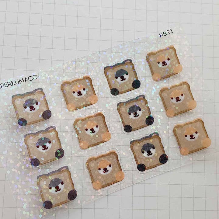 Toasty Doggos Holo-Aufkleberblatt für den Großhandel von Paperkumaco