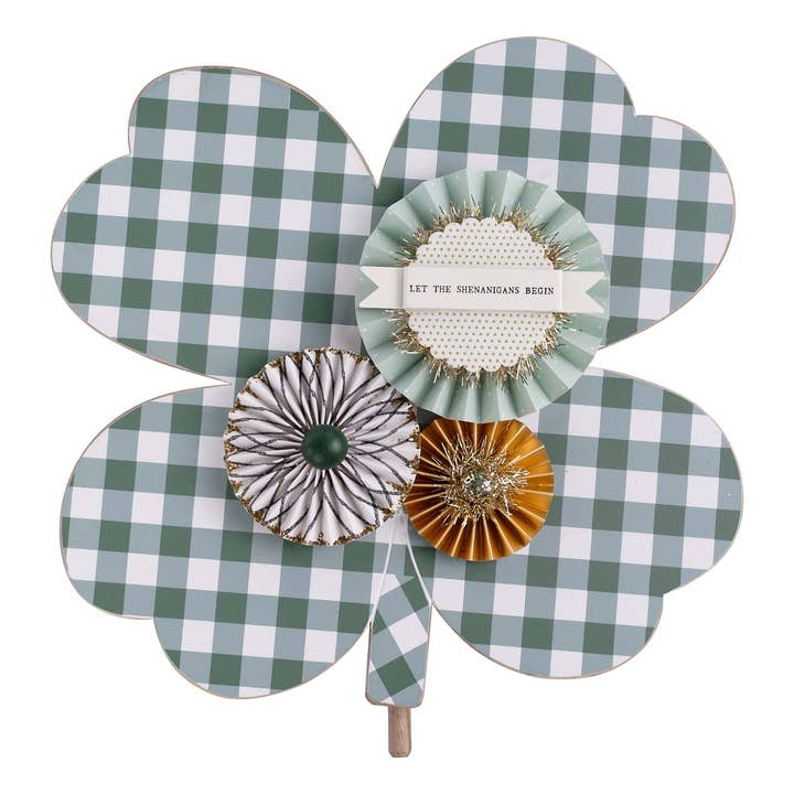 Plaid Shamrock Topper for wholesale by Glory Haus