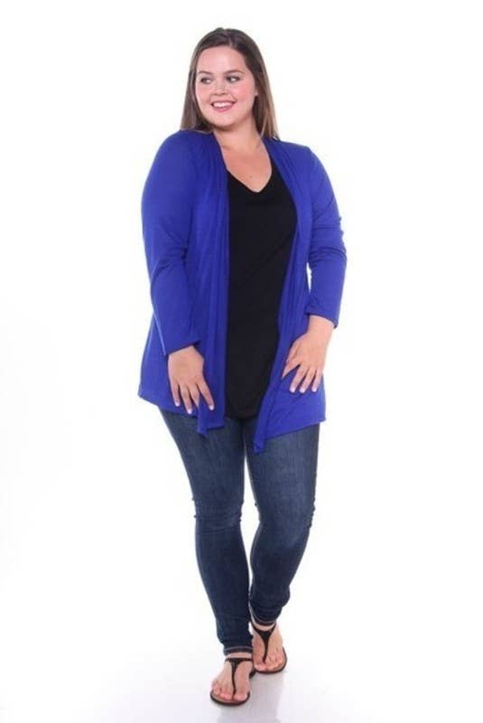 Chris & Carol Apparel - Wholesale Cardigan - Women's - X9029-140 Essential Plus Size Knit Cardigan18