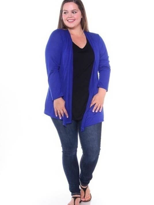 Chris & Carol Apparel - Wholesale Cardigan - Women's - X9029-140 Essential Plus Size Knit Cardigan18