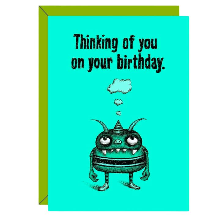 Bald Guy Greetings - Wholesale Birthday Card - Thinking of You on Your Birthday (Original Line)