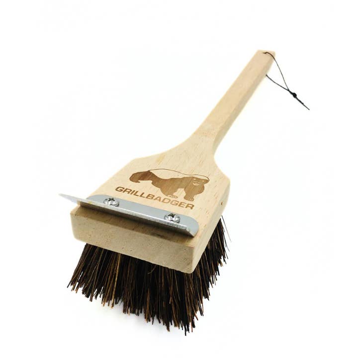 Grillbadger - Vente Outil de gril pour l'extérieur - Brosse de nettoyage de gril entièrement naturelle3