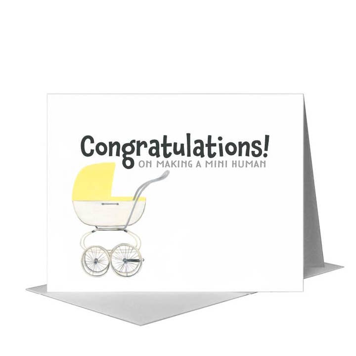 Stroller, Greeting Card (#8431AA) for wholesale by Printed Canvas