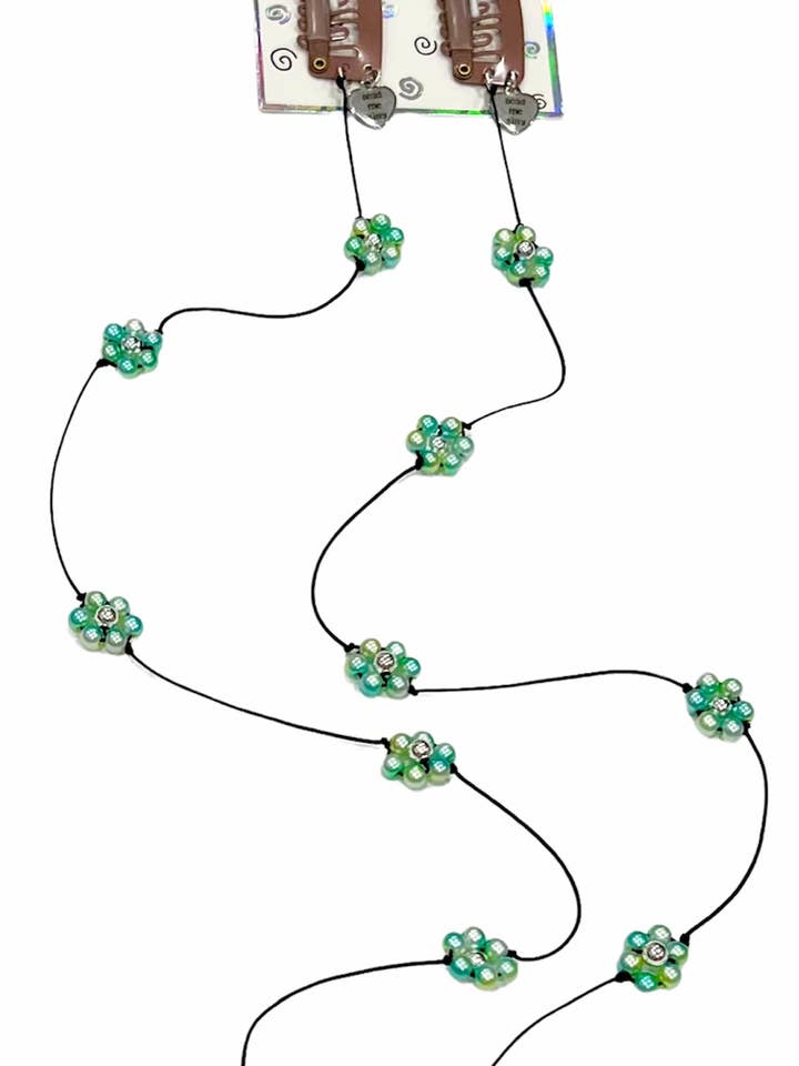 Haarschmuck-Accessoires zum Anklippen in Blau und Grün für den Großhandel von Bead Me Silly