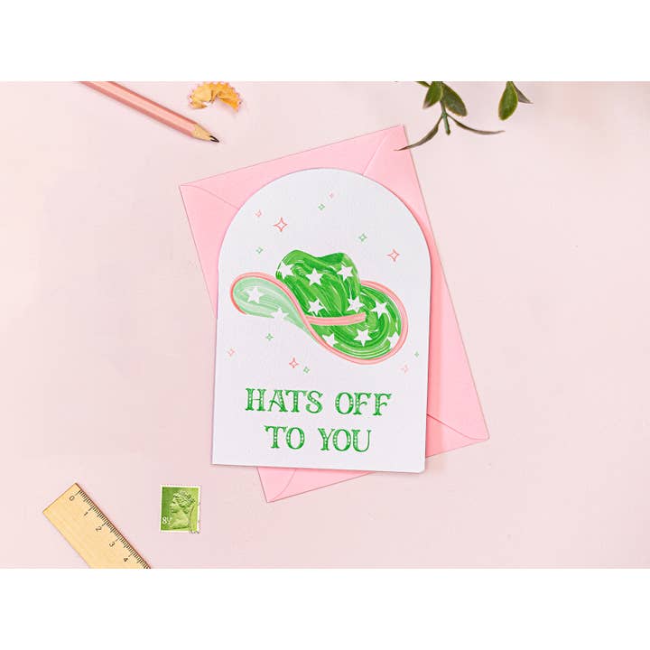Carte de félicitations amusante | Chapeau bas à toi, cowboy pour la vente par Vero Illustrates Art Prints and Greeting Cards