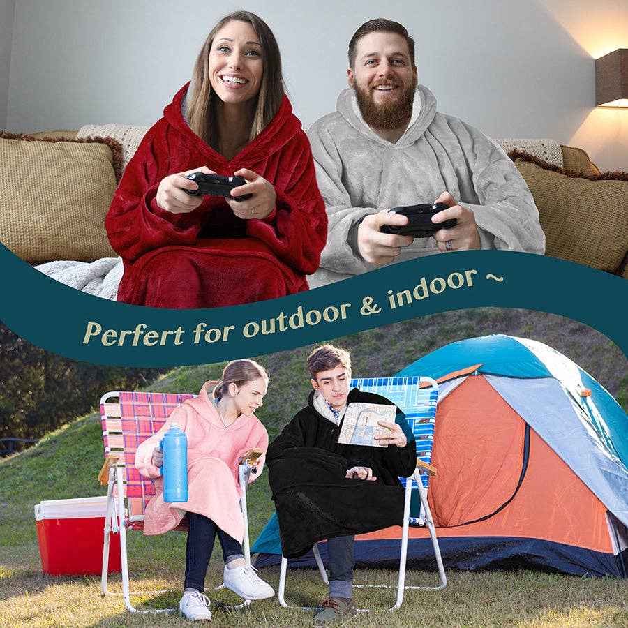 Pavilia - Wholesale Throw Blanket - Oversized Wearable Hoodie Blanket37