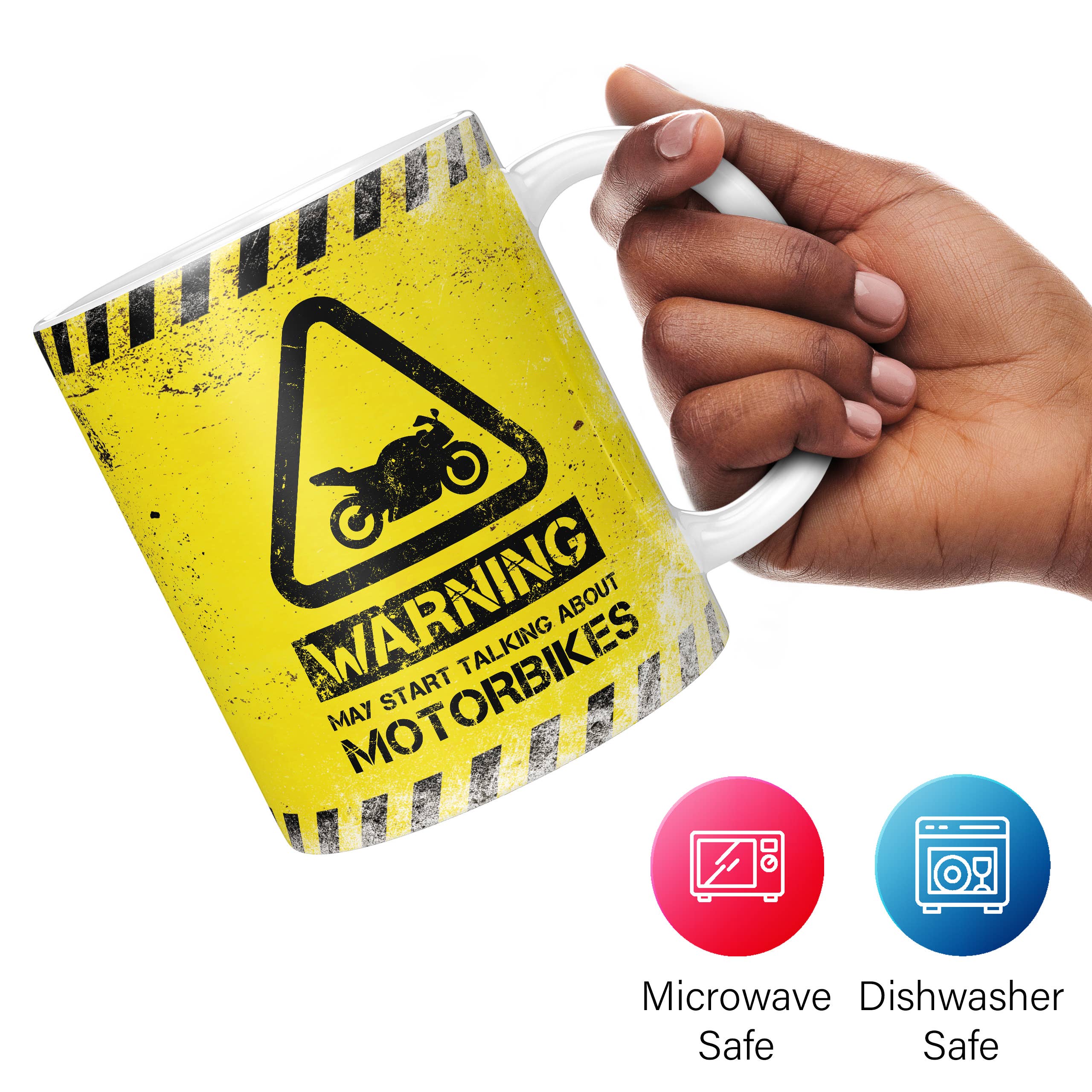 Mug Monster - Vendita all'ingrosso Tazza - Tazza da moto con scritta «Warning May Start Talking about Motorbikes»17