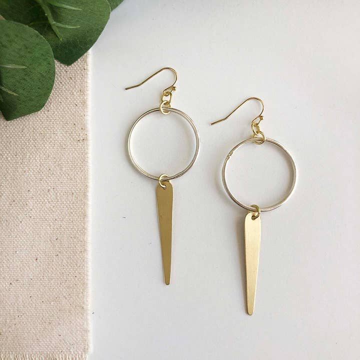 Brincos de Argola Folha Alongada por atacado de WorldFinds