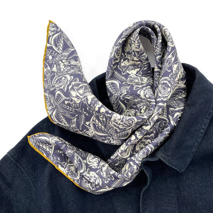 65 Unique Retro Rose Silk Square Scarf | Men's Silk Neckerchief | Silk Bandana Scarf | Silk Neck Scarf for wholesale by LuluLane