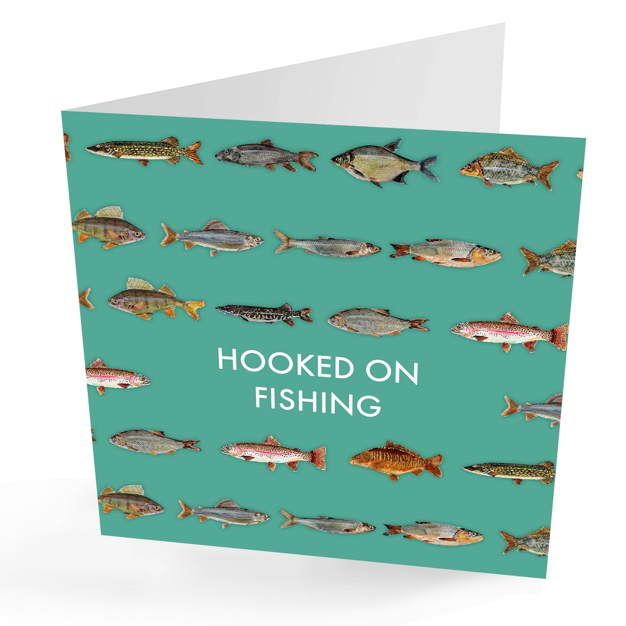 presentingperfection - Vendita all'ingrosso Biglietti di auguri generici - Divertente biglietto da pesca «Hooked On Fishing»0